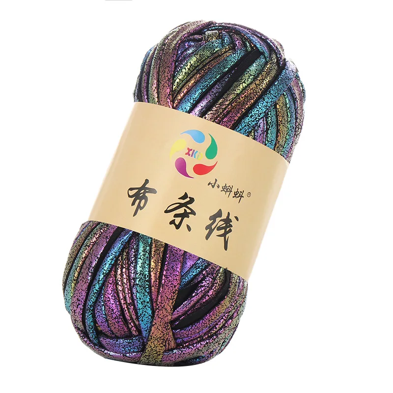 100g/ball Glitter Colorful Soft Knitting Cloth Yarn Thick For Hand Knitted Bag Hat Blanket Carpet Crafts Crochet | Дом и сад