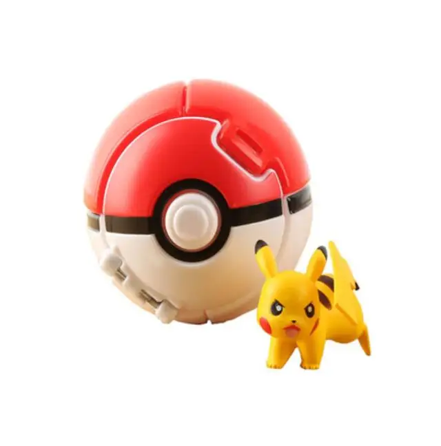 Оригинальная кукла Покемон Пикачу Touch and Flip Pokeball Player аниме модель детская игрушка