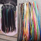 Плетеная лента для волос, разноцветная, плетеная, ручной работы, инструмент для укладки волос, аксессуары для волос