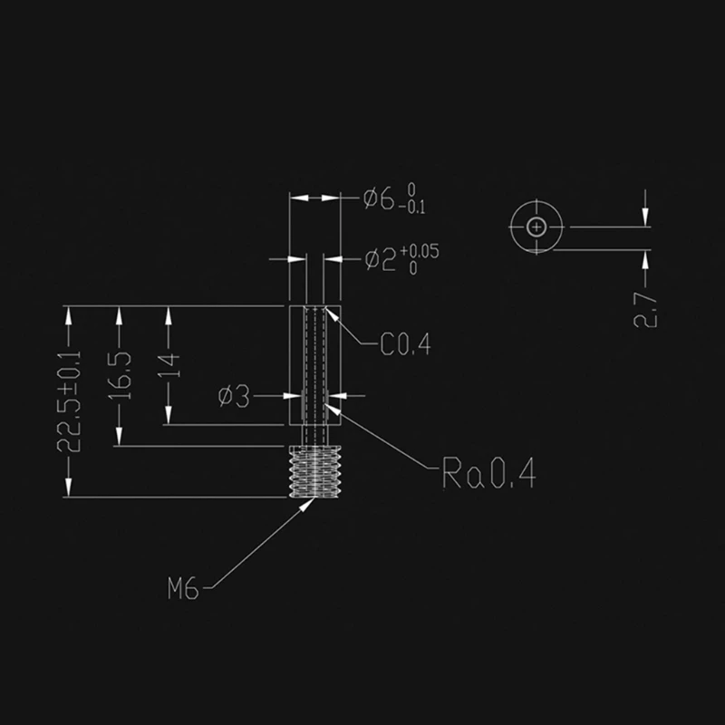 Супергладкая термостойкая горловина V6 из титанового сплава для Hotend TC4 термобочка