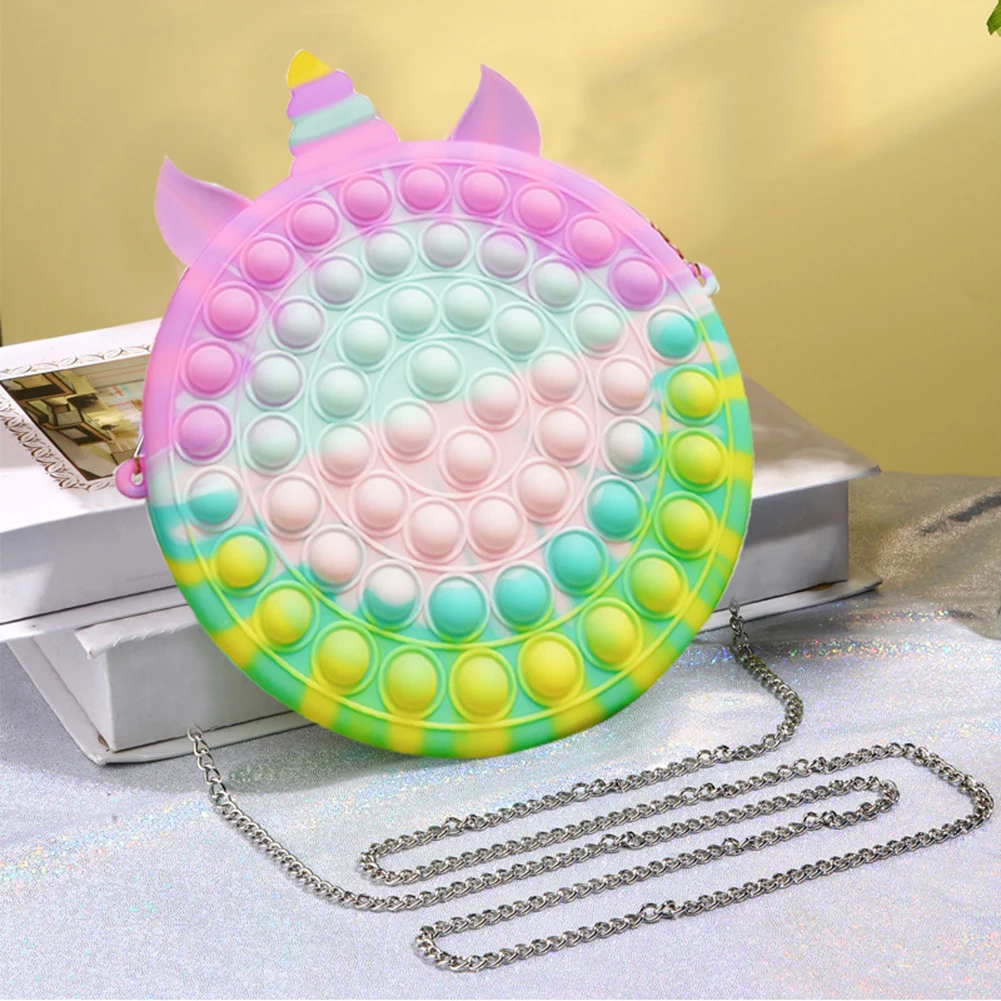 

Новая милая сумка, игрушки-антистресс, игрушка-антистресс, радуга, антистресс, единорог, пуш-пузырь, сумка на плечо, декоративная пресс-ионна...