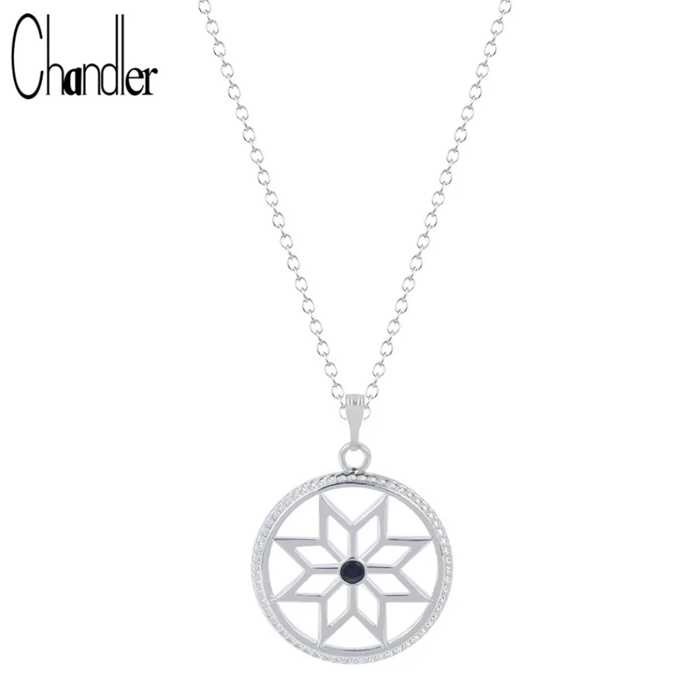 

Круглые бриллиантовые ожерелья Chandler, длинная цепочка до ключиц, славянские религиозные Этнические украшения, женские антикварные украшени...