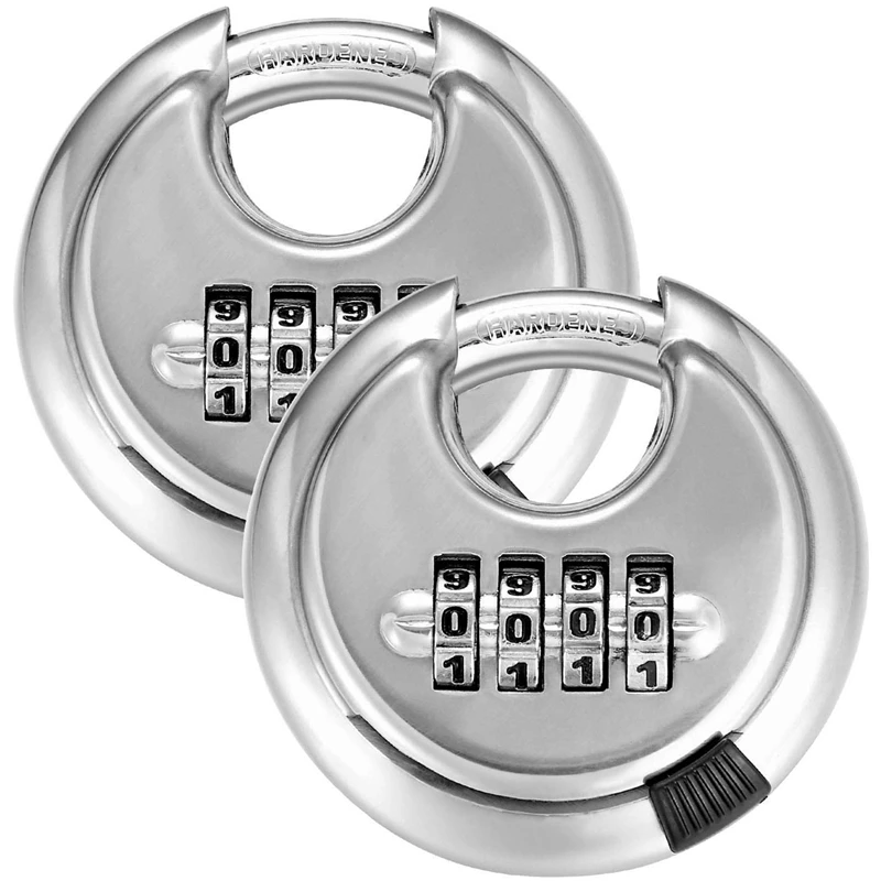 4-разрядный Комбинации диск замок с закаленными Сталь дужка серебряным замком