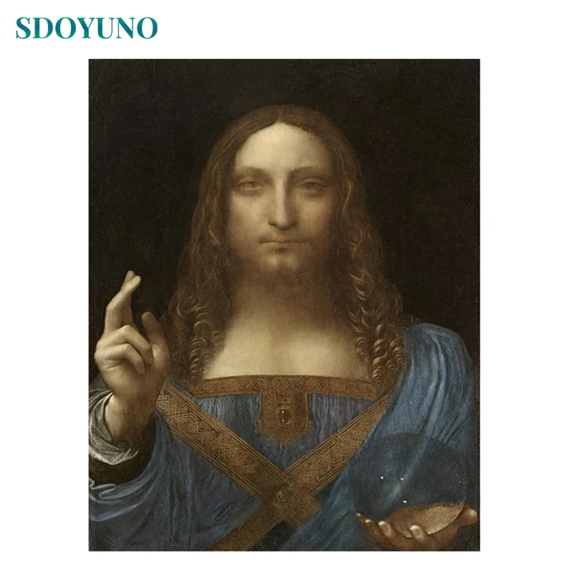 Масляная краска по номерам SDOYUNO 60x75 см на холсте религиозная фигурка домашний