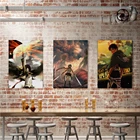 Настенный плакат HD с аниме атака на титанов, Скандинавская Картина на холсте Леви Аккермана, для комнаты мальчика, спальни, украшение для дома без рамки