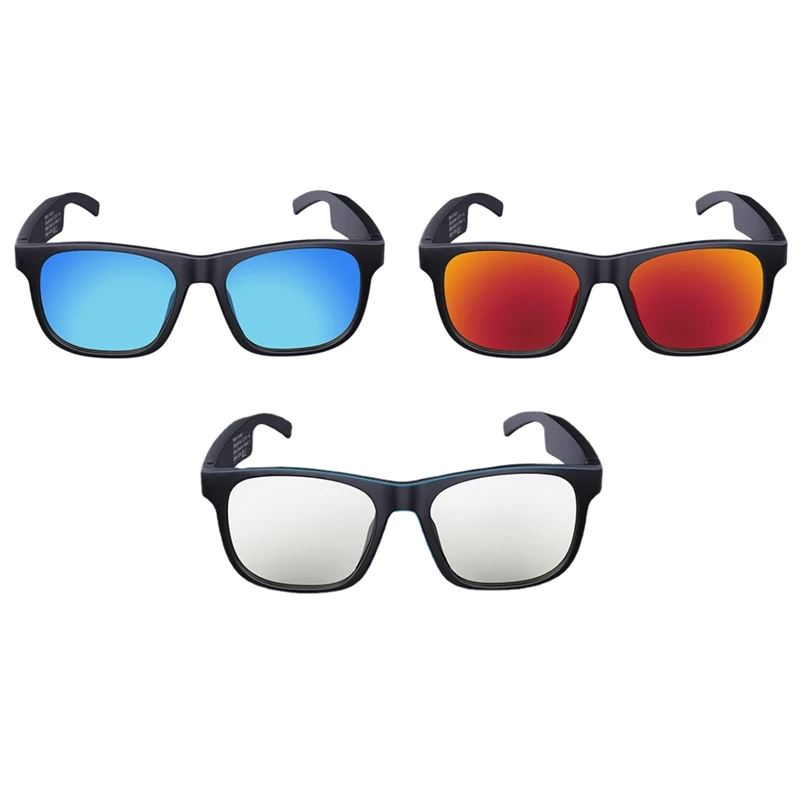 구매 뼈 전도 블루투스 안경 세미 오픈 편광 선글라스 운전 스마트 안경