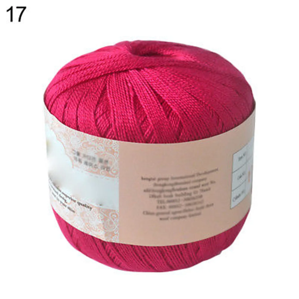 Rose 1 шт. DIY мерсеризованный хлопок шнур нить ПРЯЖА для вышивки крючком Вязание кружевные украшения Швейные Инструменты Аксессуары - Цвет: Rose