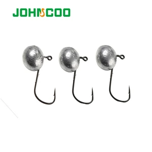 JOHNCOO Новый джиг рыболовный крючок 2.  3g 5g 7g с открытой головой, крючок с бородкой, Мягкая приманка, рыба, игровая искусственная приманка