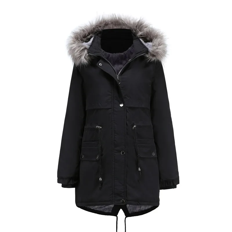 

GOPLUS Women's Winter Down Jacket Plush And Thick Warm Coat Detachable Hat New Fashion Outdoor Activities Winter Clothes Women