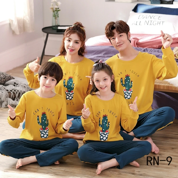 Осень 2019 одинаковые наряды рождественские пижамы для всей семьи с 3D принтом