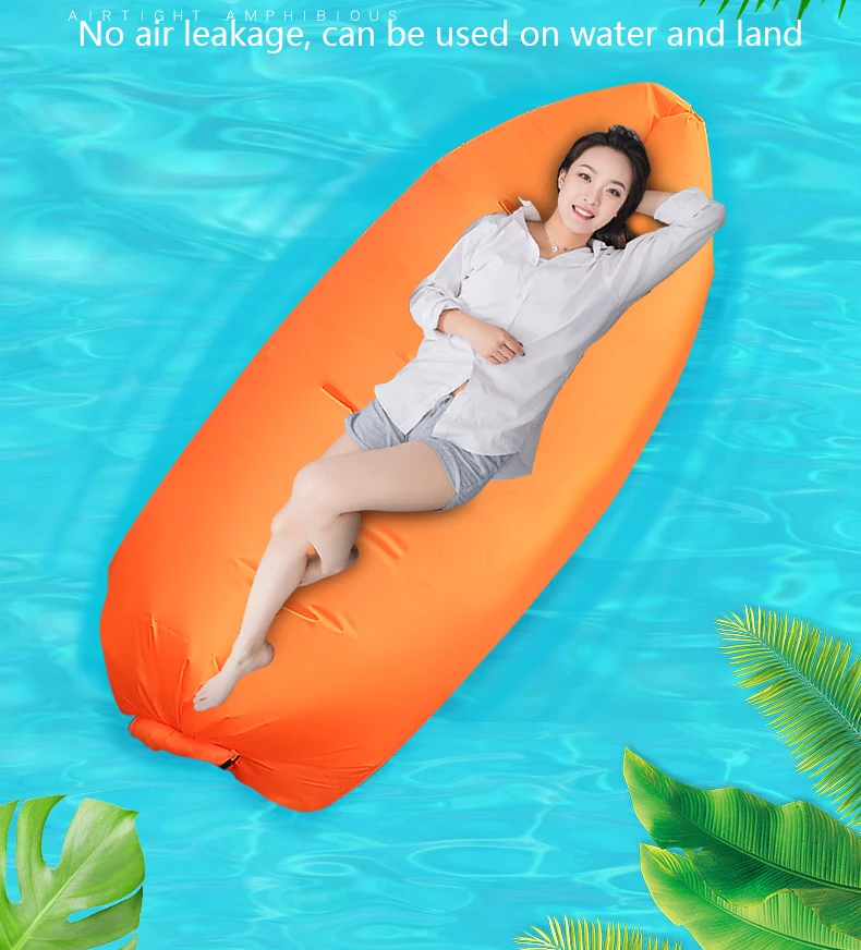 Outdoor lazy inflatable sofa air mattress nap net red cushion bed beach swimming floating airbed folding camping recliner | Мебель