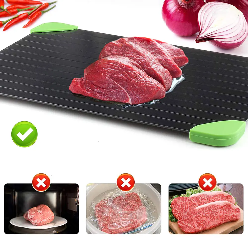 

1pc Fast Defrosting Tray Thaw Frozen Food Meat Fruit Quick Defrosting Plate Board Defrost Kitchen Gadget Tool