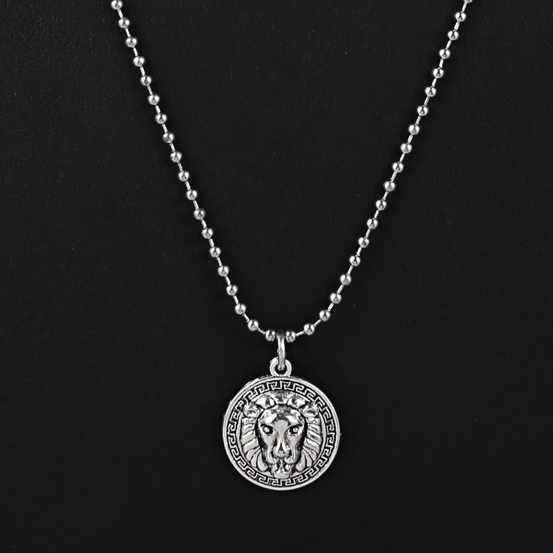 Готический темно Стиль голова льва ОЖЕРЕЛЬЕ подвеска животное народное