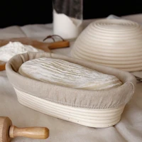 oval shaped bread basket fermentation rattan basket wicker bread dough banneton baking storage basket