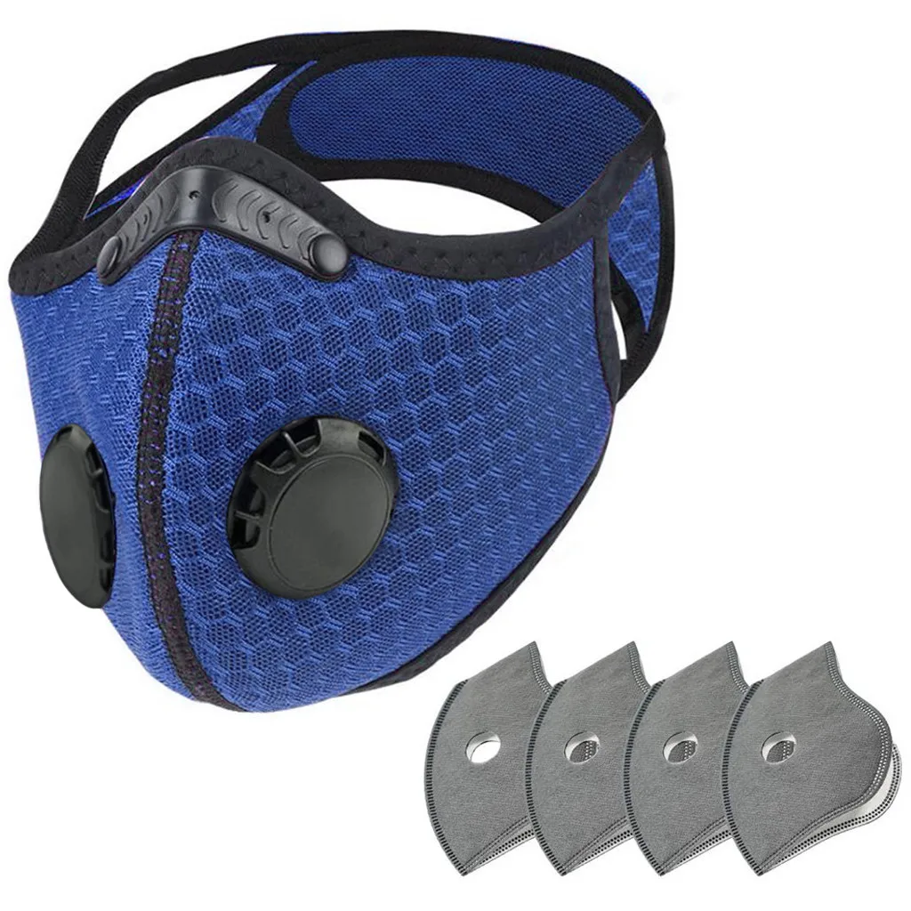 1 шт. и 4 фильтрами детская Маска дыхательный клапан утепленные смога маска теплая