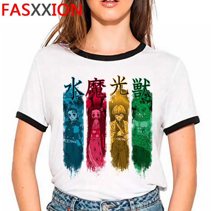 

Demon Slayer Kimetsu No Yaiba, футболка, Мужская футболка с графическим принтом в японском стиле, летний топ, Винтажная футболка в стиле Харадзюку