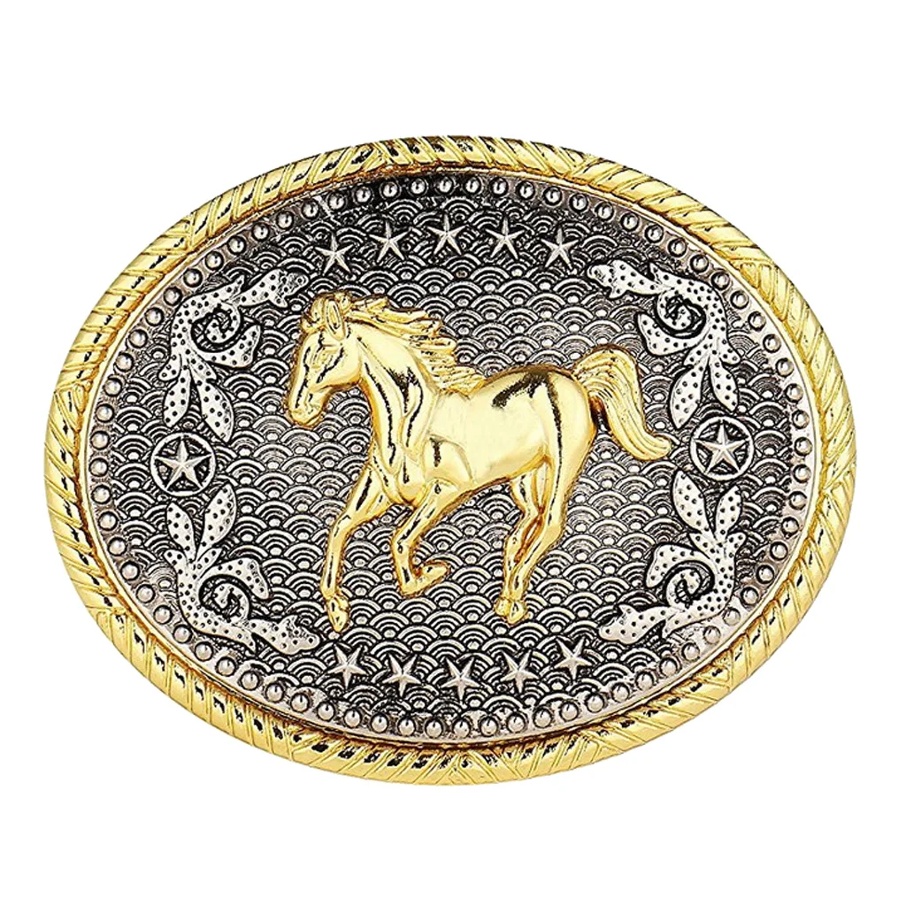 

Мужской ковбойский ремень Rodeo, Овальный ремень с пряжкой в виде животных