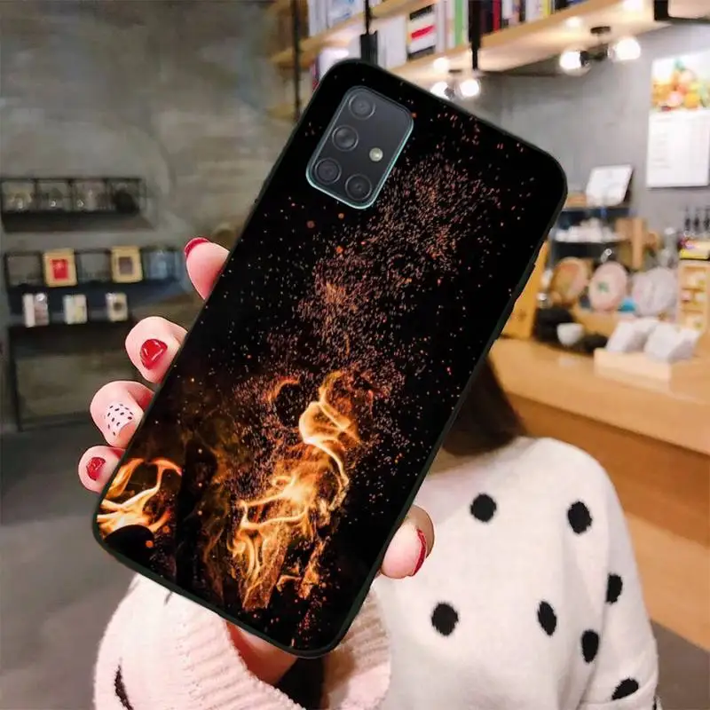 Чехол YJZFDYRM с рисунком огня и дыма для мобильного телефона Samsung Galaxy A01 A11 A31 A81 A10 A20 A30