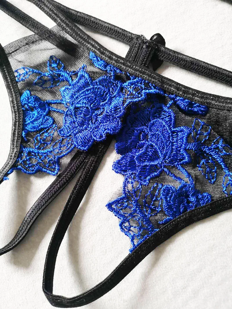 Комплект женского нижнего белья кружевной бюстгальтер и трусики Прозрачное