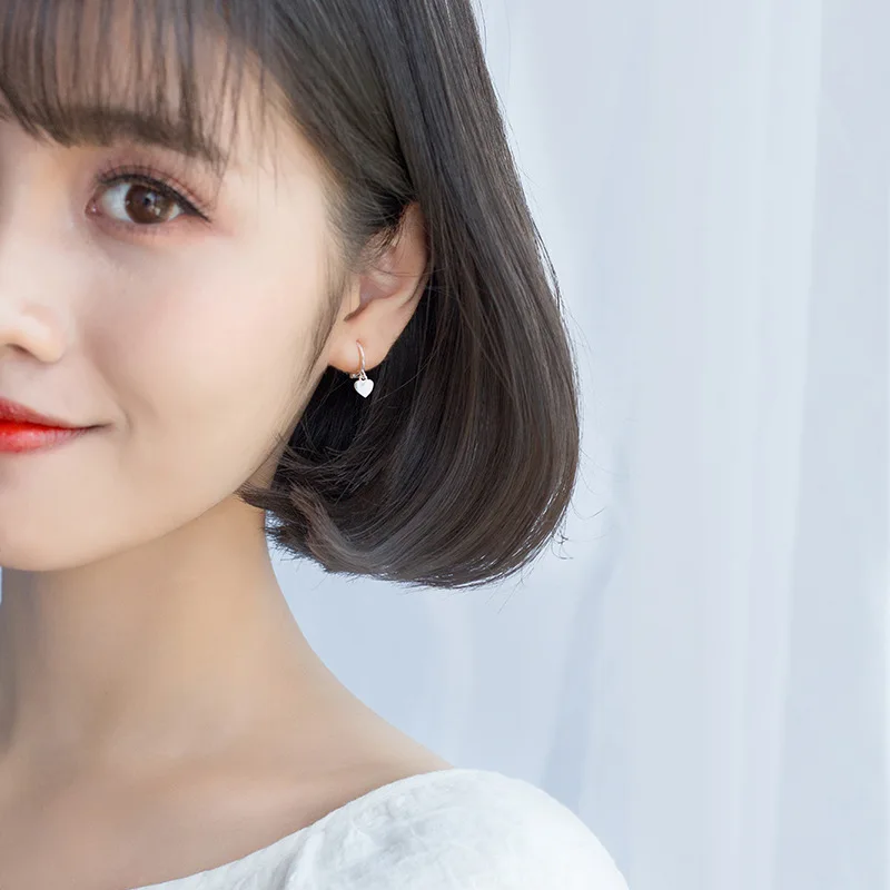 Серьги-гвоздики для пирсинга в форме сердца девушек и женщин ювелирные изделия