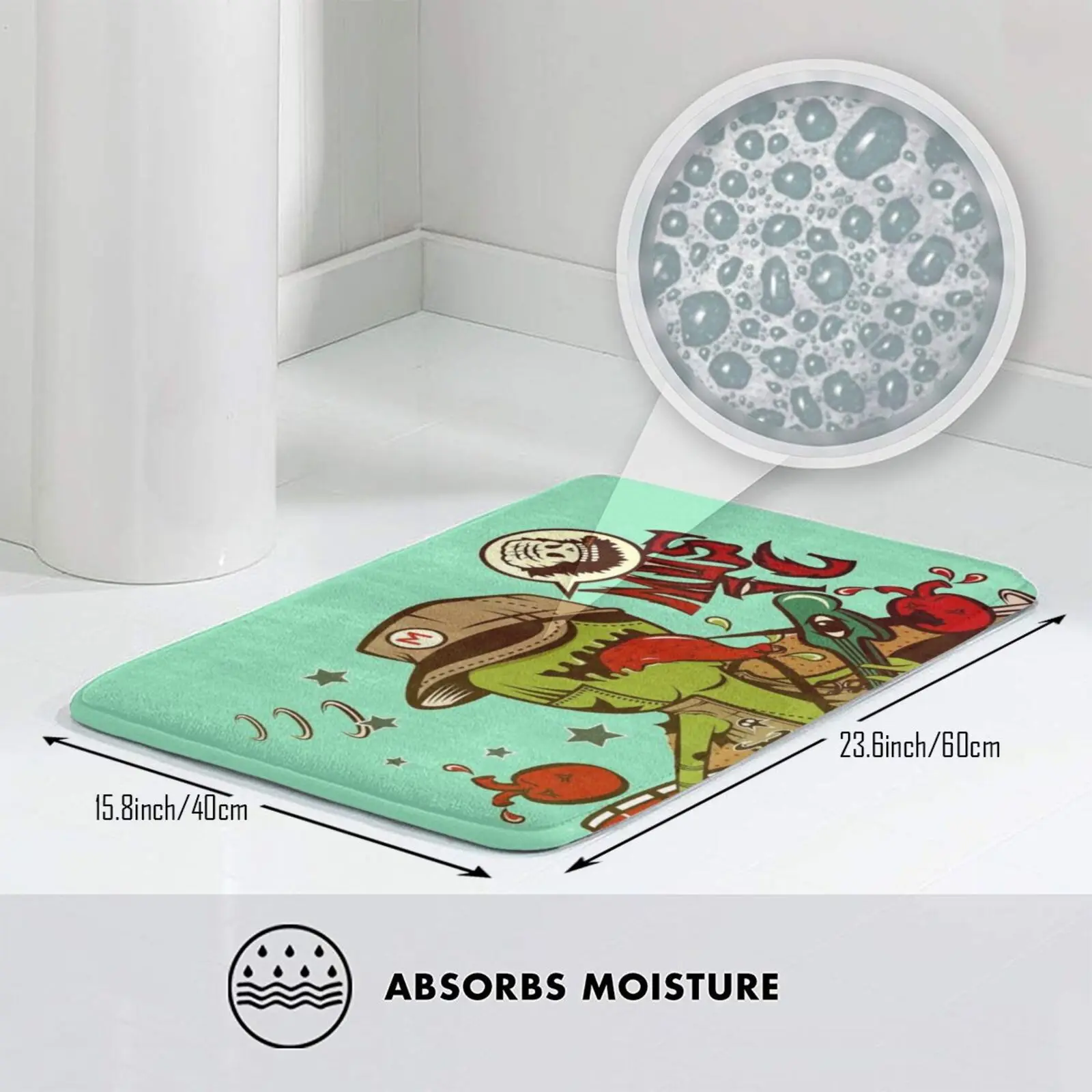 Коврик с рисунком рок-музыки нескользящий коврик для входной двери музыки и