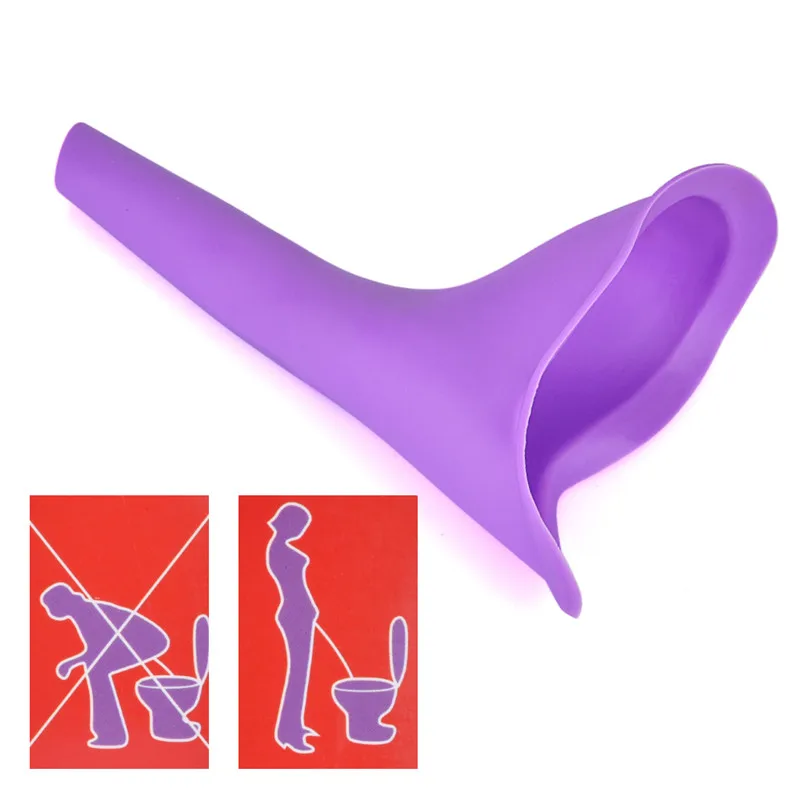 Фиолетовый Портативный женский писсуар для кемпинга путешествий на открытом