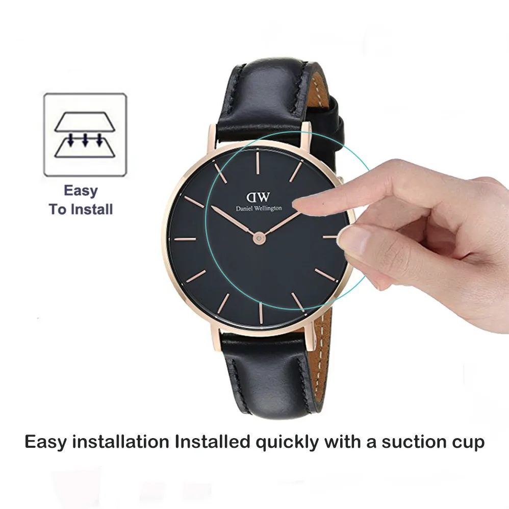 2 упаковки для Daniel Wellington DW 32 мм 34 мм 36 мм 38 мм 40 мм 0,3 мм 2.5D 9H прозрачное закаленное стекло для защиты экрана Смарт-часы ЖК-пленка