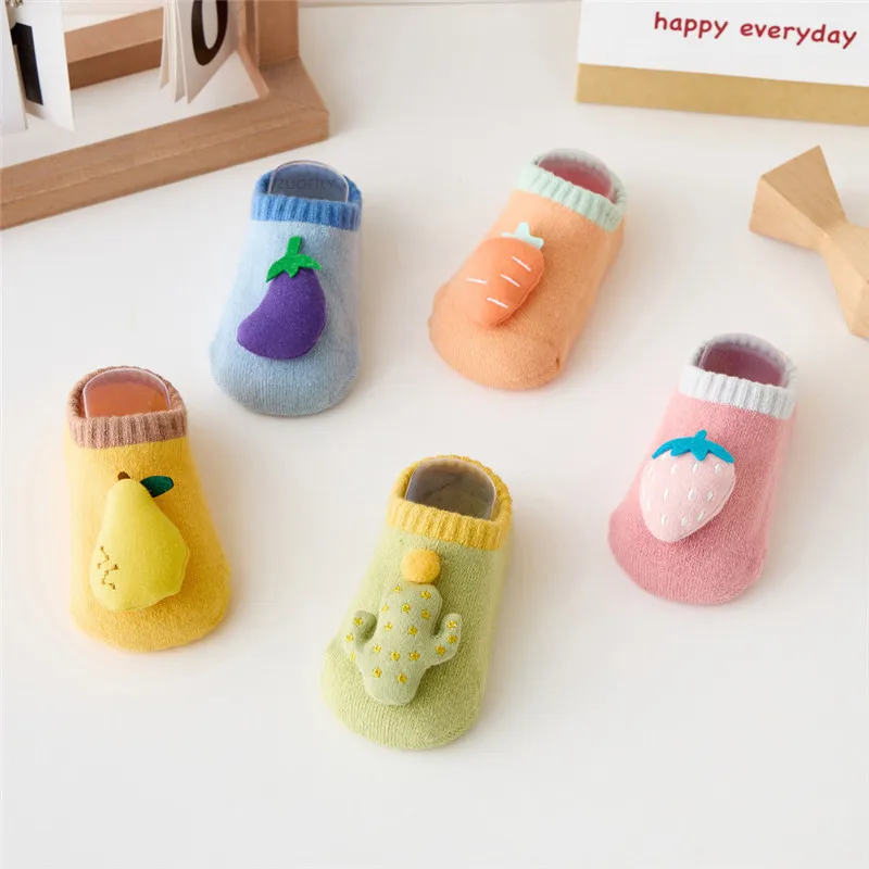 Autumn Winter Cute Cartoon Soft Cotton Baby Socks Shoes Kids Infant Toddler Floor Casual Anti-slip Sock Newborn Grip Slippers |