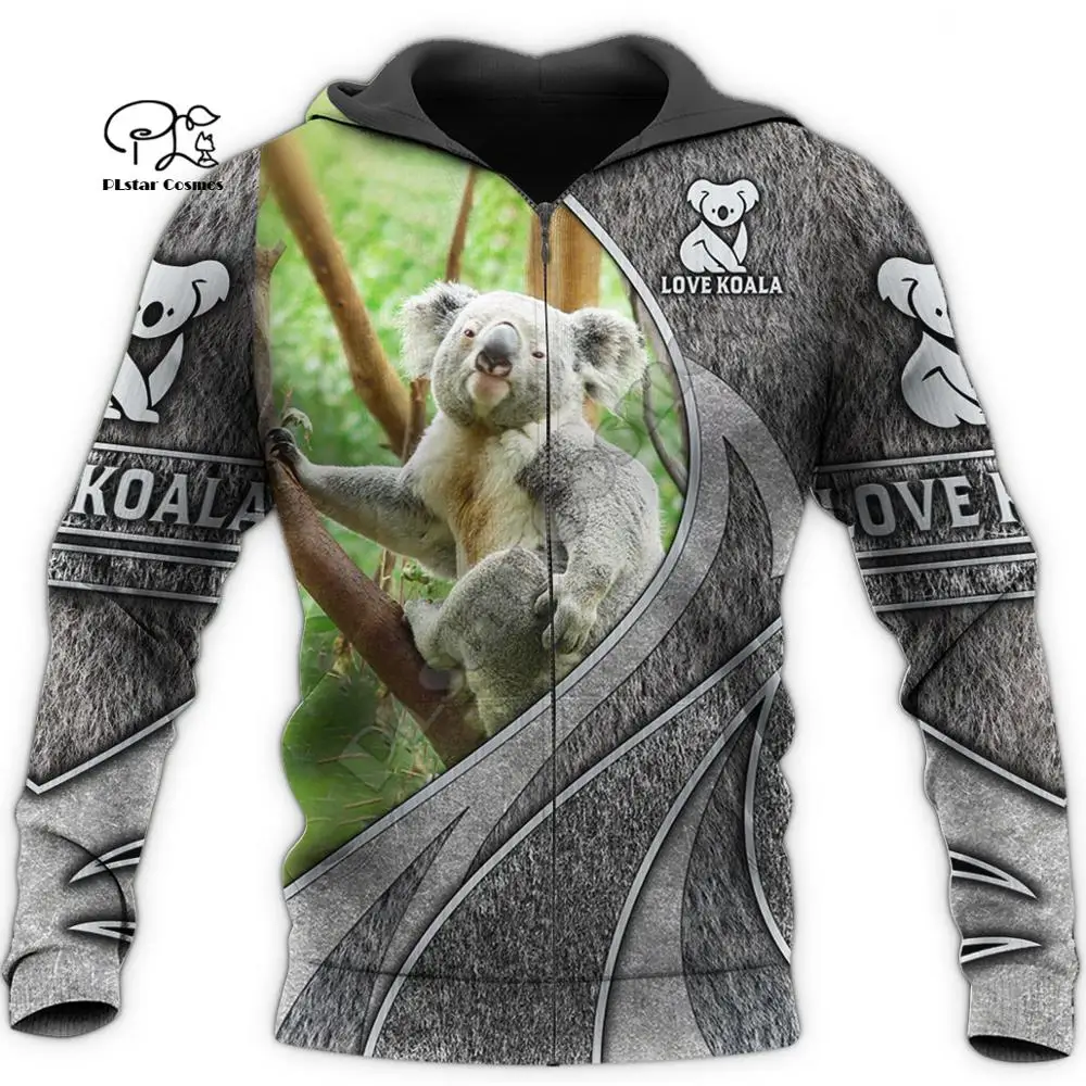 

PLstar Cosmos 3DPrint Love Koala Animals Australia Funny Men/Women Harajuku Streetwear Fashion Zip Hoodie/Sweatshirt/Jacket/b3