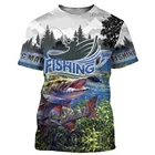 Футболки CLOOCL для рыбалки, пуловеры с 3D-графикой для ловли щуки, повседневные топы со сращением рыбы, футболка из полиэстера в стиле Харадзюку, мужская одежда