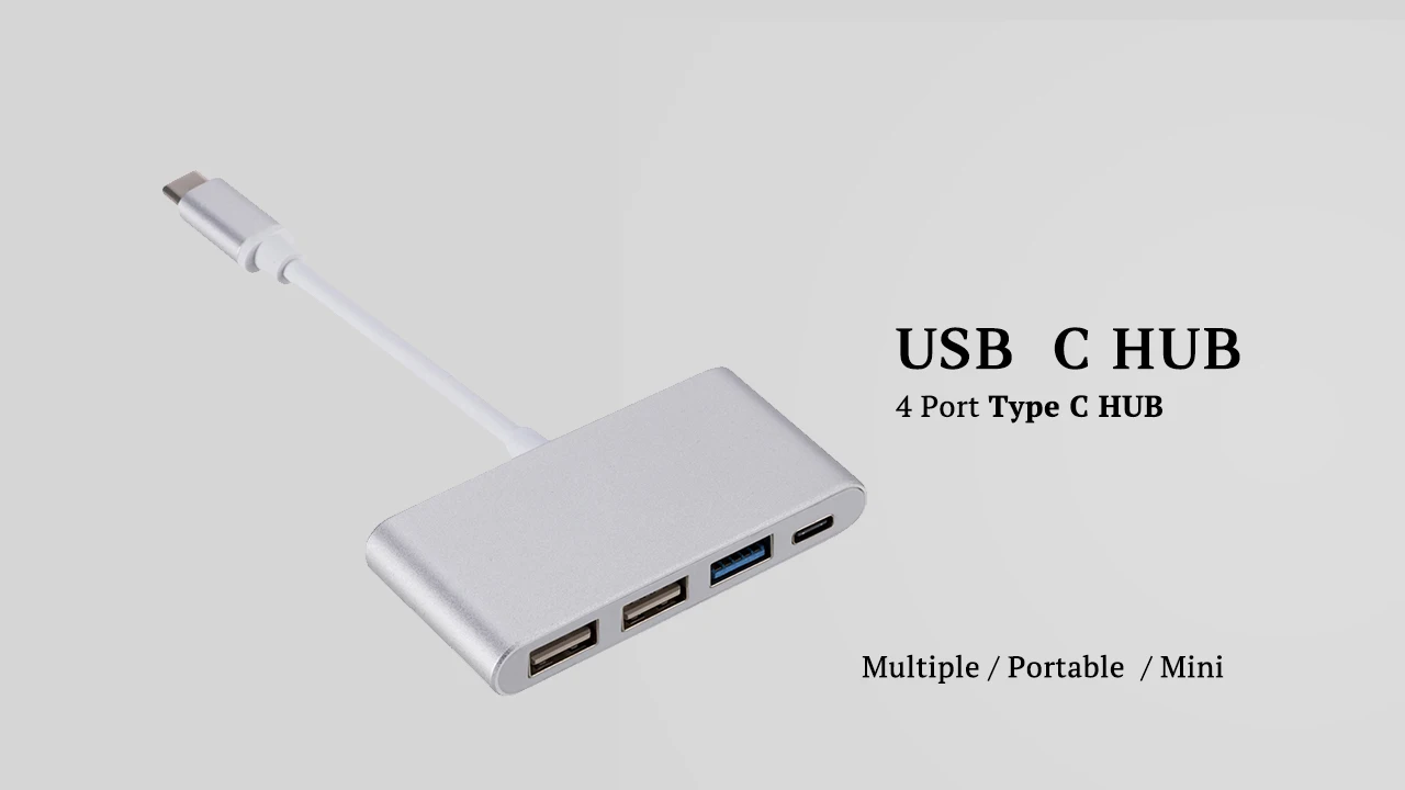 USB C концентратор адаптер для MacBook Pro 13 type C к USB 3,0 2,0 PD док-станция для MacBook Air 13 адаптер 4 порта usb-хаб type C конвертер