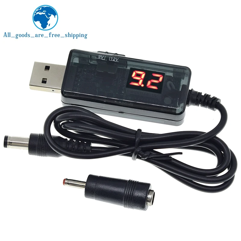 USB повышающий преобразователь постоянного тока от 5 В до 9 в 12 кабель + соединитель