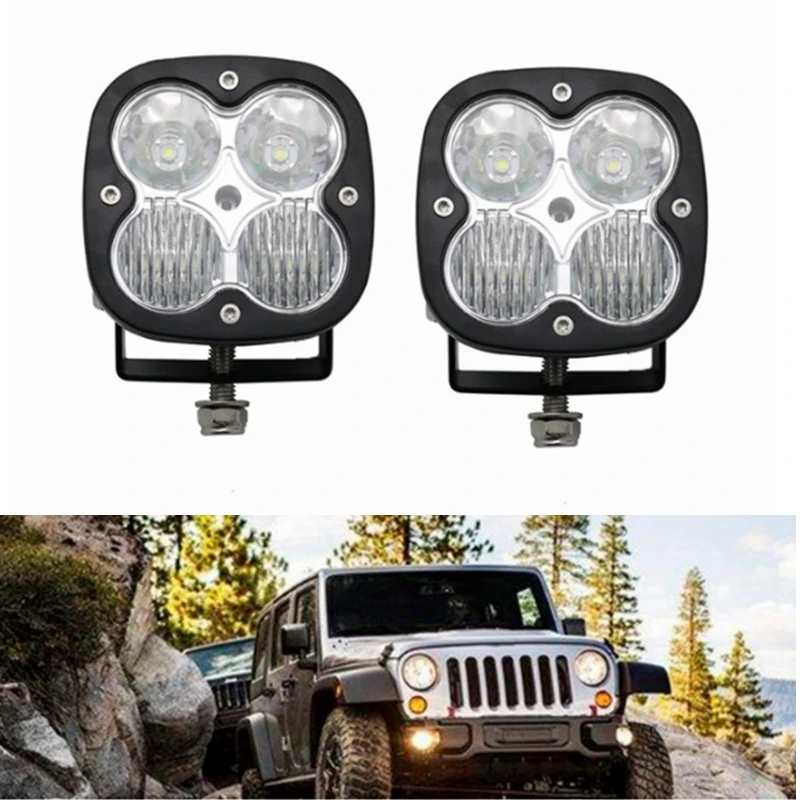 Комбинированный прожектор 2 дюйма 40 Вт Квадратный светодиодный светильник для