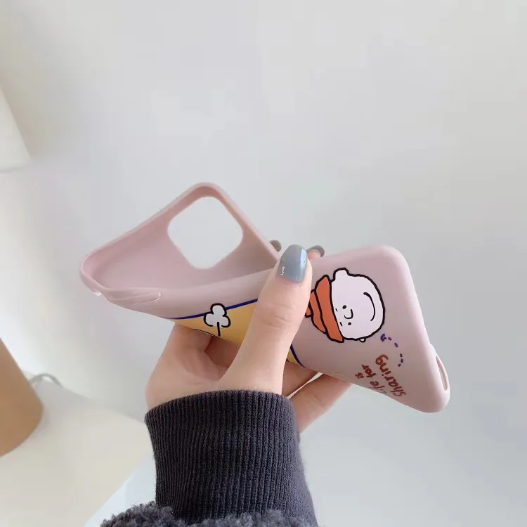 Hot Peanut Dog Charlie brown Woodstock Candy Frosted TPU Cover For iPhone 7 8 6 s Plus 11 Pro X Xs Max Xr Pink Soft Case |