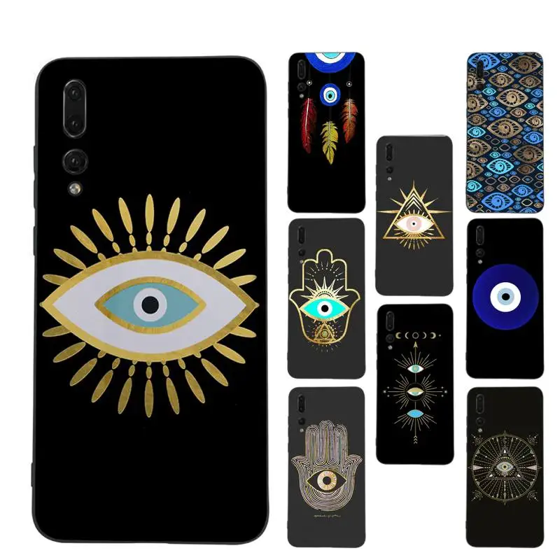 

Evil eye Phone Case Soft Silicone Phone Case For Huawei p30lite p30 20pro p40lite P30 Capa