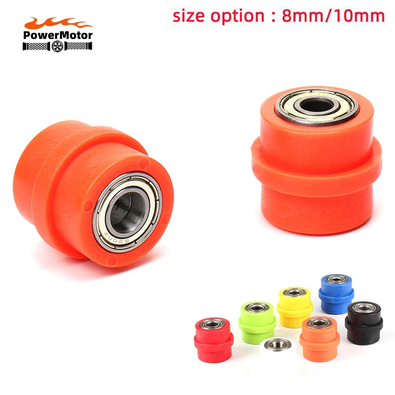 

8mm 10mm Concave Drive Chain Metal Plastic Pulley Roller Slider Tensioner Wheel Guide For Pit Dirt Bicycle Street Bike Cycling