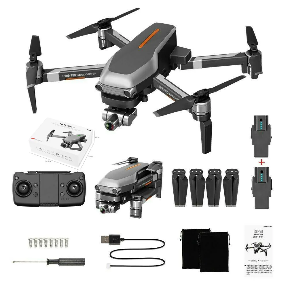 L109PRO GPS Дрон 4K Квадрокоптер Стандартный WiFi FPV HD ESC камера бесщеточный вертолет |