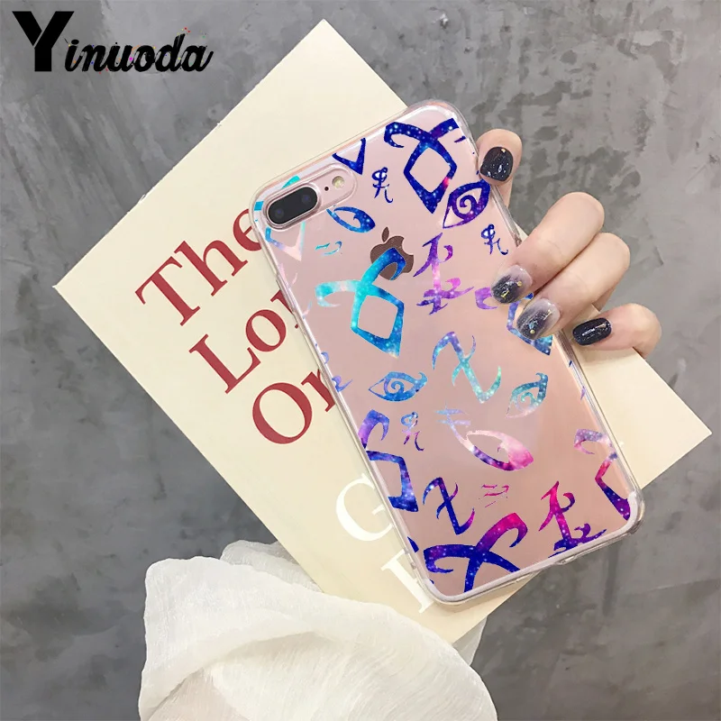Yinuoda Shadowhunters Pattern Rubber Phone Accessories Cover for iPhone X XS MAX 6 6s 7 7plus 8 8Plus 5 5S SE XR 11 pro max - Цвет: 1