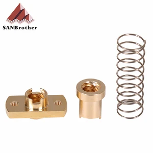 1 шт. * свинцовая Латунная гайка с защитой от ударов ресниц TR8 для обновления CR-10Tornado и clone 3D принтера, Противоударная пружинная гайка