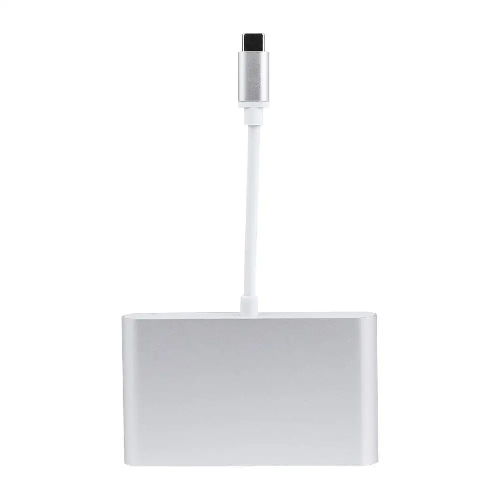 4 в 1 Тип USB C на HDMI 4K + Gigabit Ethernet (RJ45 Порты и разъёмы) 3 0 TypeC разъёмы с ножными