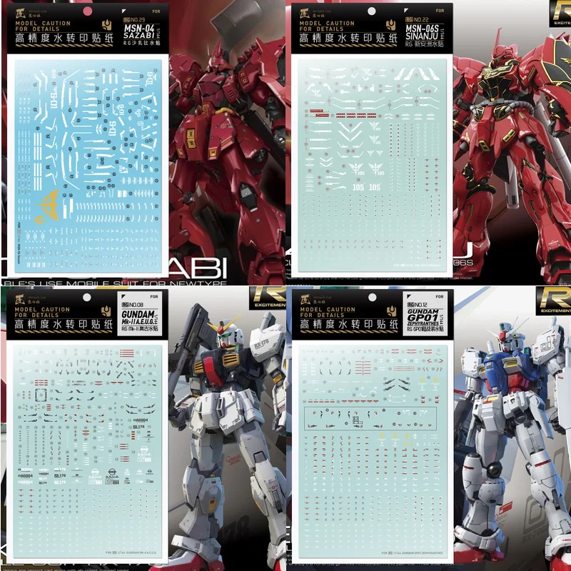 Высокая точность DIY водная наклейка паста для Bandai RG 1/144 серии Gundam стикер модель