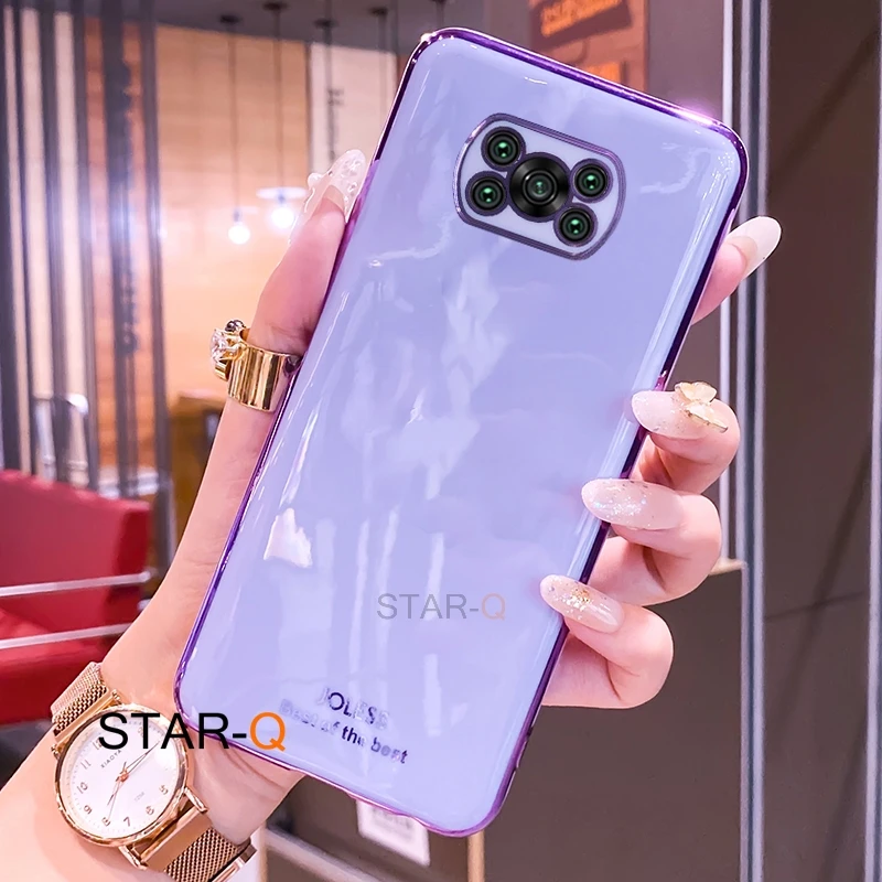 luxury plating silicone phone case on for xiaomi mi poco x3 pro nfc x3pro electroplate gold bumper soft protective back cover free global shipping