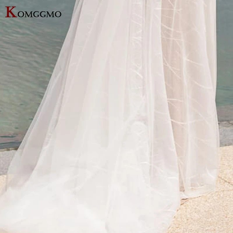 

Custom Made Backless 3D Flowers A-Line Wedding Dress Elegant Full Sleeve V-Neck Court Train Bridal Gown Robe De Marie 2020