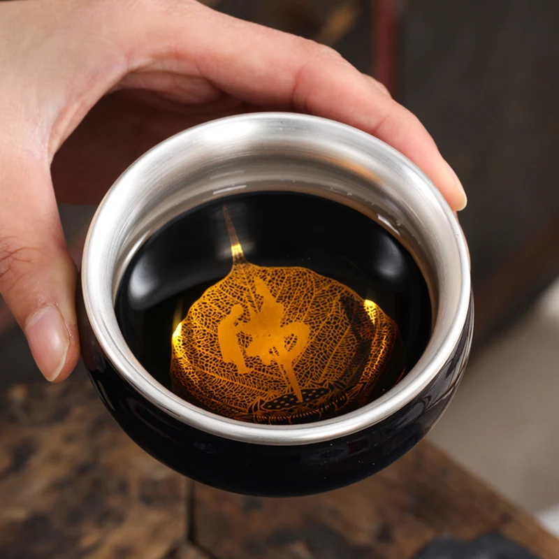 130 мл чашка Master для чая семейная чаша 999 серебряные винтажные чайные чашки Пуэра