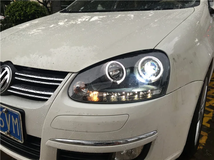 AKD автомобильный Стайлинг для VW Jetta фары 2006-2010 Jetta Mk5 светодиодный налобный фонарь светодиодный DRL Биксеноновые линзы Высокий Низкий луч парковка