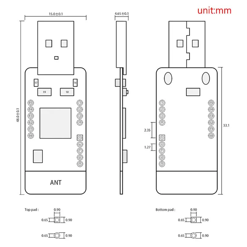 CC2531 2 4 ГГц ZigBee модуль USB Dongle анализатор устройство PA LNA порт MCU RF передатчик