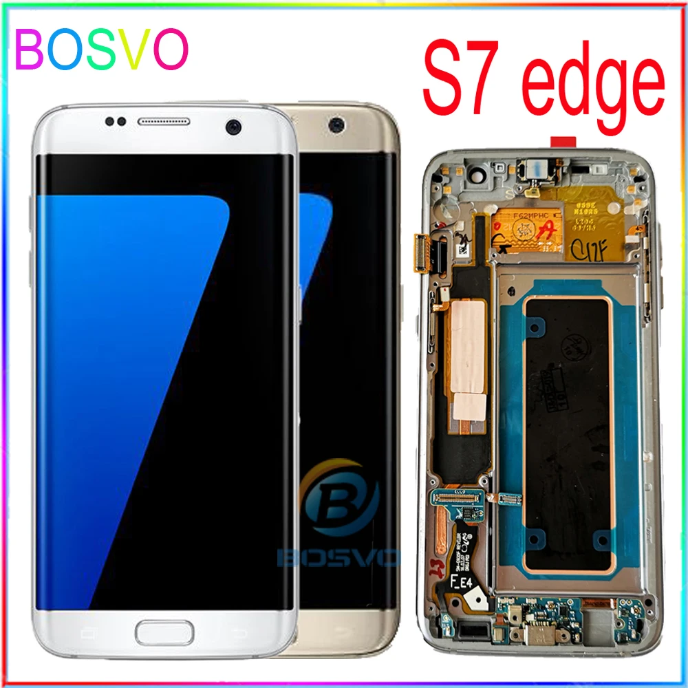 ЖК дисплей для Samsung S7 Edge G935F G935A G9350 сменный сенсорный экран с дигитайзером в