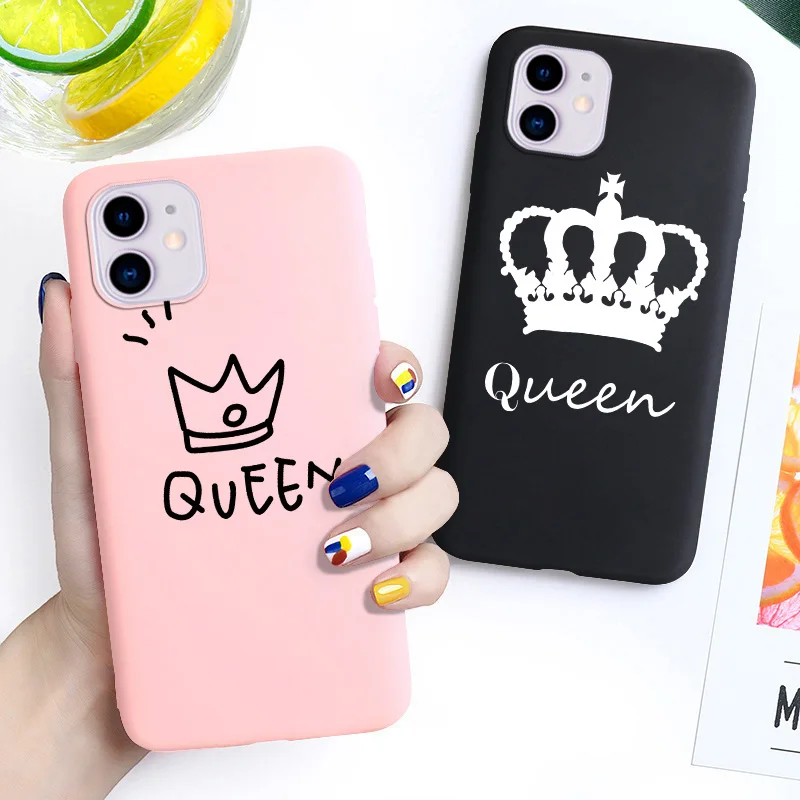 

Queen Crown Case For iPhone 12 Pro Silicone Covers for iPhone 12 11 Pro Max 12Mini X XR XS Max 7 8 6 6s Plus 5 5s SE 2020 Case