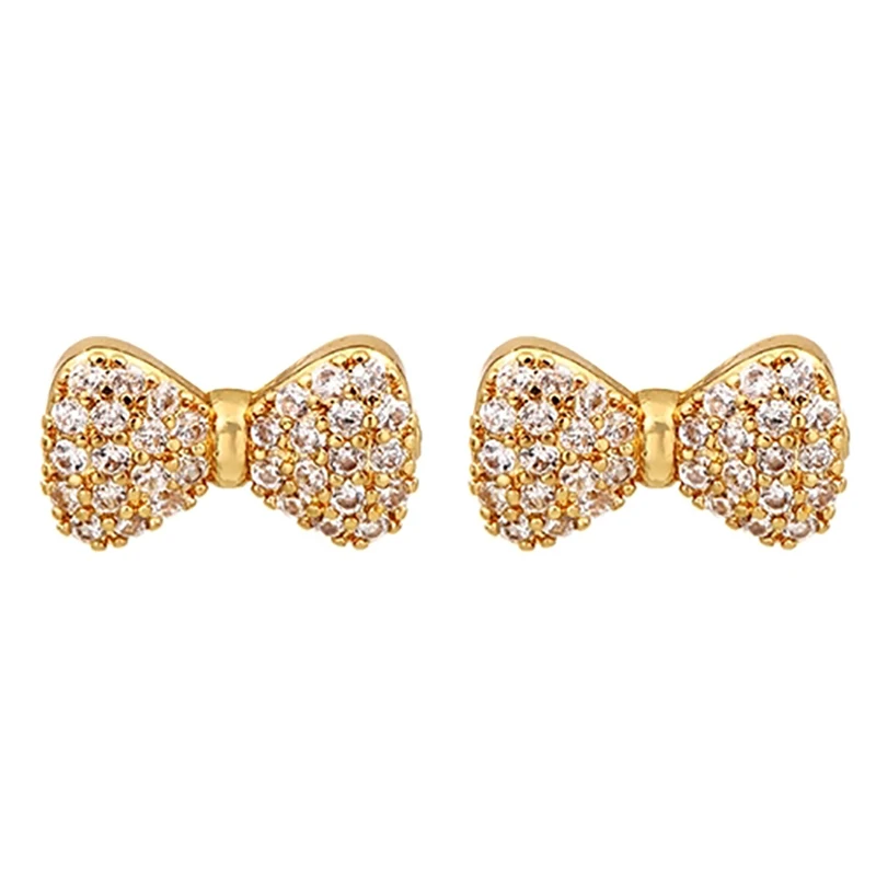

Женские серьги-гвоздики с бантом, серьги золотого цвета в Корейском стиле, 2021