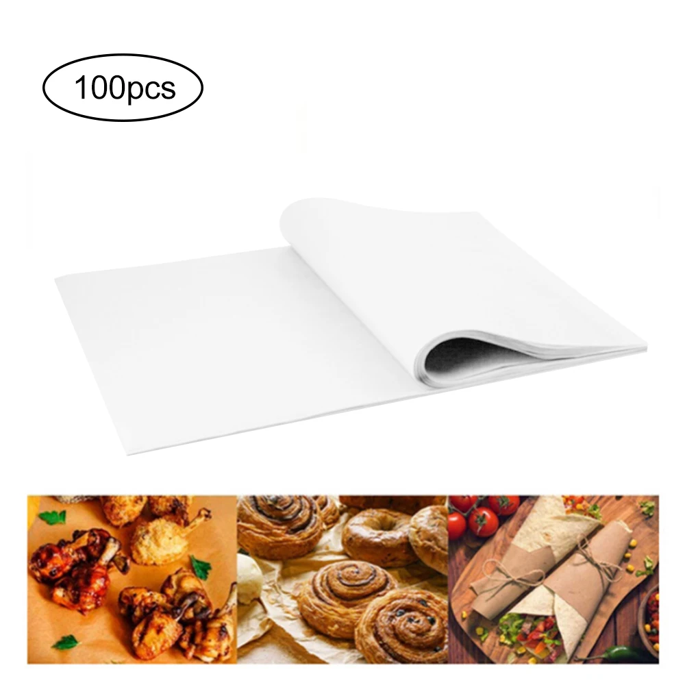 100 шт антипригарный нож Еда безопасная пищевая вощеная бумага упаковочная